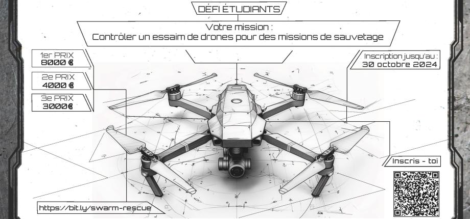 Challenge Intelligence Répartie CIEDS 2024 : « Contrôlez un essaim de drones pour des missions de sauvetage ! »