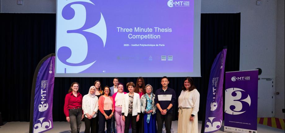 Les doctorants IP Paris vainqueurs du concours Three-Minute Thesis 2025