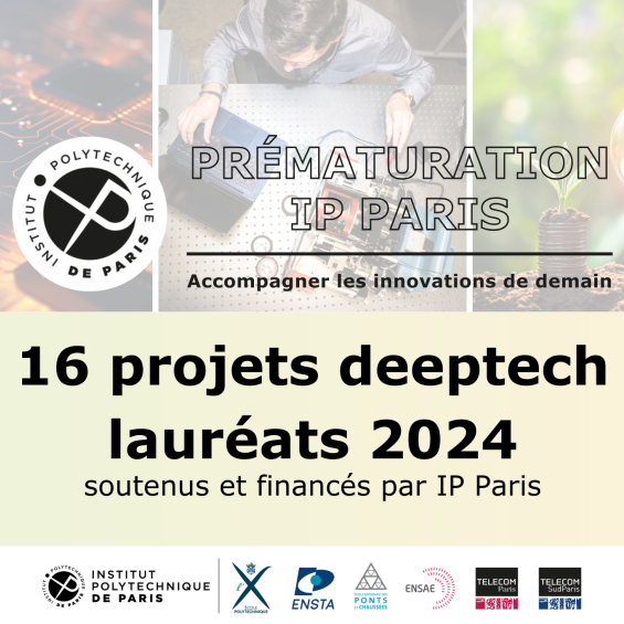 16 projets deeptech lauréats de l'Appel à Projets Prématuration 2024 d’IP Paris